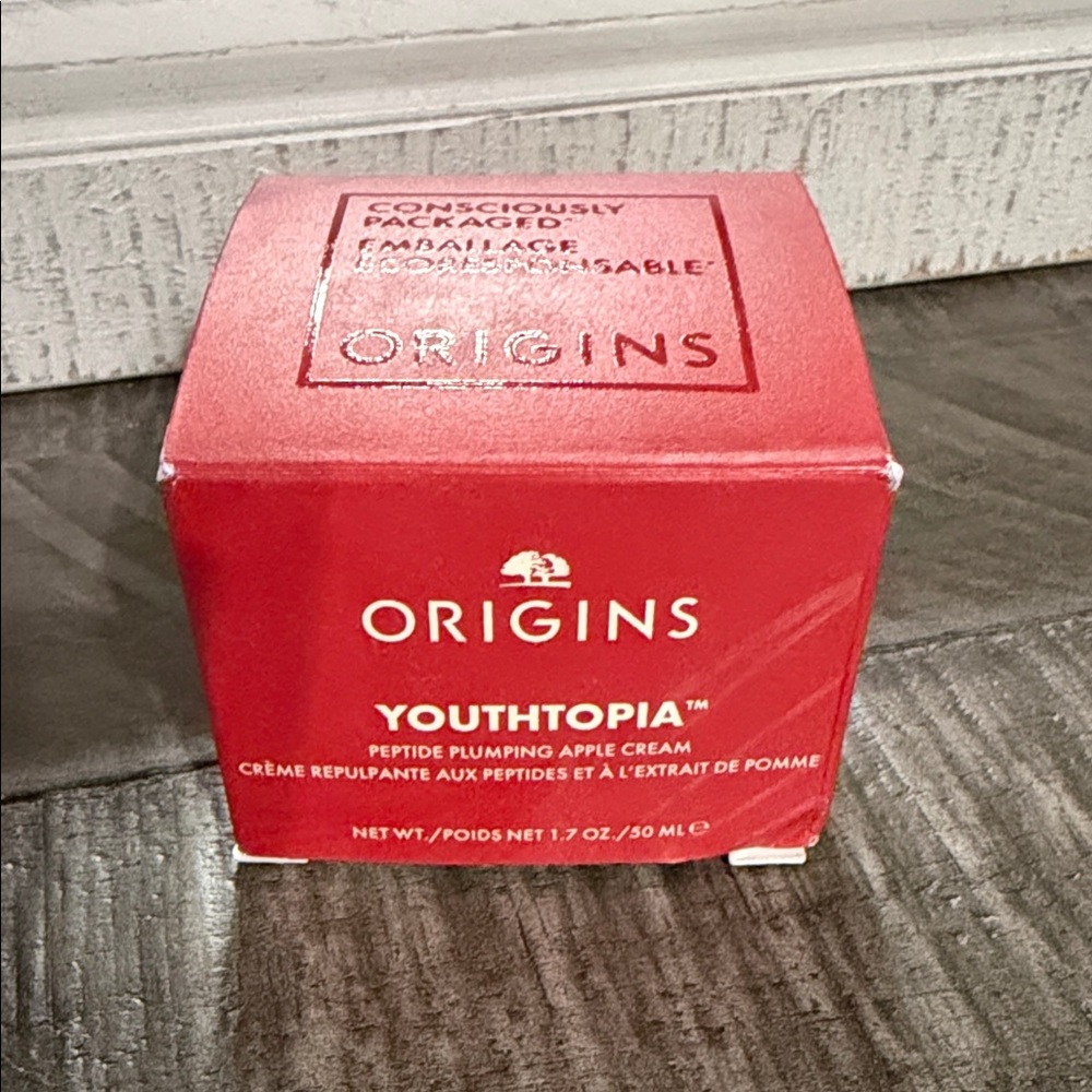 Origins Youthtopia Peptide Cream in Red Packaging